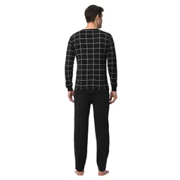 mack jonney Cotton Blend Night Suit Pajama Set for Men's with Round Neck Full Sleeve T-Shirt and Track Pant-Vj-Mns-Ttp-Group24 image 4