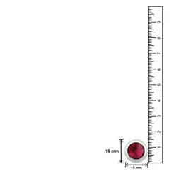 mahi Rhodium Plated Maroon Solitaire Crystal Cufflink for Mens and Boys CL1100534RMar image 3