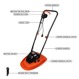 BLACK+DECKER BEMWH551-QS 1200W Electric Hover Mower, 12" (30cm) Winged Blade, Multi Directional Cutting, Ideal for Smaller Lawns up to 250 Metre Square,46 cm Cable Length, 1 Year Manufacturer Warranty image 4