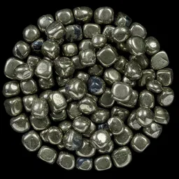 Hindcraft Golden Pyrite Tumbled Stones - Reiki Chakra Healing - Decorative Pebbles & Vase Fillers - Tumble Stone for Jewellery, Aquarium Stone, Vastu Correction - Home Office Decor 500 Gram image 1