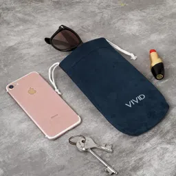 vivid Unisex Adult Soft Microfiber Velvet Pouch for Sunglasses & Eyeglasses – Multipurpose Case for Spectacles, Earphones, Makeup & Accessories | Closure – Dori image 3