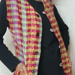 ekok Sleeveless Khesh Jacket for Men and Women Winter Woolen Sleeveless Jacket Cotton Linen Lining, Khesh Fabric Outer (42) image 5