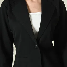 euphoria wardrobe Women's Coat Pants for Casual and Formal Wear | Cotton Blend Blazer, Pants and Canny Three-Piece Set image 5