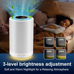 jafända Jäfanda JF100 Smart Air Purifiers for Bedroom, H13 True HEPA Filter Coverage 450 sqft, 22dB Air Cleaner with Brushless Motor, Night Light, Effectively Remove Smoke, Dust, Pollen,1 Year Warranty(White) image 4