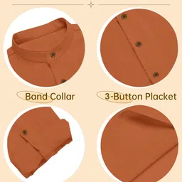 zombom Men's Combo Cotton Blend Solid Mandarin/Chinese Collor Full Sleeve Kurta Shirt (Pack of 3) image 5