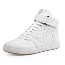 bacca bucci Men's Comfy Mid-Top Casual Chunky Streetwear Fashion Sneakers | Solid Color Pattern with Rubber Outsole | Model: Tiger image 1