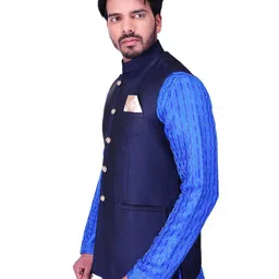 manyavar Men's Regular Fit Waistcoat (WC00097) image 4