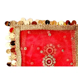 BriKSHi Devi MATA ki chunari ||Durga chunari, chunri/Navratri/Kanya Pujan chunari (Red) Pack of 2 10Inch || G66 image 5