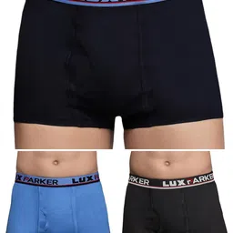 lux parker Men's Cotton Modern Solid Trunks image 1