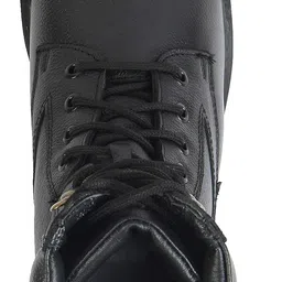 xhugoy AR-1 Genuine Black Full Leather Military Men's Combat Boots -High Ankle - High Top Lace image 4