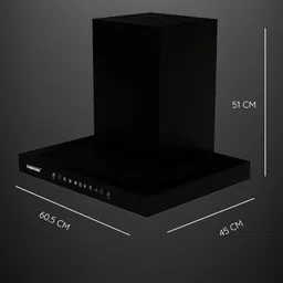 zenpure with device Zenpure Hella 60 CM 1300 m3/hr Filterless Auto-Clean Chimney, Multi Speeds, Heavy Duty Motor, Touch Gesture Control, Black, 10 Years Motor Warranty + 1 Year Full Product Warranty image 5