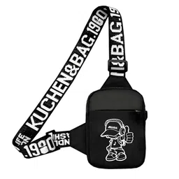 WRLDMCWLQ Shoulder Bag Sling Bag Men Small Bag Casual Chest Bag Backpacks Casual Daypacks For Travel Sports Running Hiking, Black image 1