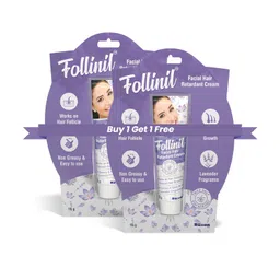 Rusan Follinil® : Facial Hair Retardant Cream (Small 15g) | Pain Free Treatment for Unwanted Hair on the Face and Neck of Women in Few Weeks | Non Greasy & Easy to Use | Helps to Delayed Hair Growth image 1