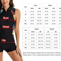 maeau Women One Piece Swimsuit Rashguard Zipper Sleeveless Bathing Suit for Surf Swimming Diving image 4