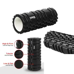 GISCO High Density Foam Roller for Exercise, Fitness, Back Pain, Deep Tissue Massage, and Physiotherapy | Foam Roller for Gym & Home (Black) image 2