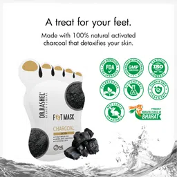 Dr.Rashel Charcoal Peeling Mask for Cracked Feet | Dead Skin Remover | Heel Peel Pedicure | At Home Foot Care | Lavender | Exfoliant Foot Crack Mask with Moisturising Agents image 4