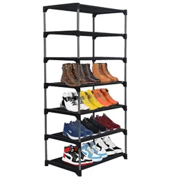 DEMARK Presenting Multipurpose Collapsible Iron Pipe Shoe Rack Wardrobe 6 Layer with Cover Waterproof Dust Resistance for Home (Maroon) image 4