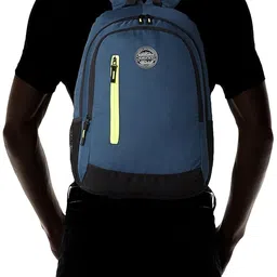 gear Navy Blue and Green Casual Backpack (BKPECOBP40503) image 4