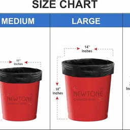 Newtone Premium Garbage Bags Extra Large Size 30x37 Inches|60 Bags (Pack of 4 Rolls with 15 Bags Each) for Dustbin Bag/Trash Bag (Black) image 4