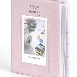 blueberry 64 Pockets Mini Film Photo Album for Fujifilm Instax Mini Evo Hybrid 7s 8 8+ 9 25 26 50s 70 90 10 11 12 30 55 20 50 7 LiPlay Instant Camera 3 Inch Polaroid Picture Name Card Holder (Blossom Pink) image 2