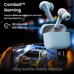 Boult Z60 Truly Wireless in Ear Earbuds with 60H Playtime, Zen™ ENC Mic, 50ms Low Latency, 13mm Bass Drivers, Type-C Fast Charging, Made in India, BT V5.3, Touch Control, IPX5 Ear Buds (Powder Blue) image 5