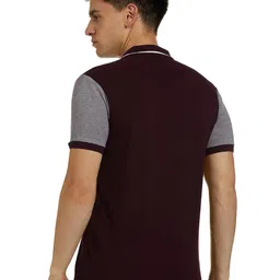 allen solly Men's Regular Fit Color Blocked Polo image 2