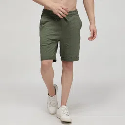 sporto Men's Cotton Blend Blue Denim Bermuda Shorts with 2 Zipper Side Pockets and 1back Pocket image 3
