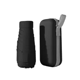 seadra UV Production Sunscreen Umbrellas With Case Lady Mini Capsule Umbrella Girls Portable Pocket 5 Folding Umbrella(multicolour) image 1