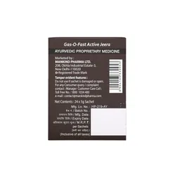 Gas-O-Fast For Relieving Acidity, Active Jeera- 5 g Sachet (Pack of 24) image 3