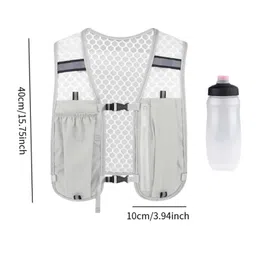 SECRET DESIRE Creations Running Hydration Vest Runner Rucksack Breathable for Jogging Outdoor Riding Grey image 2