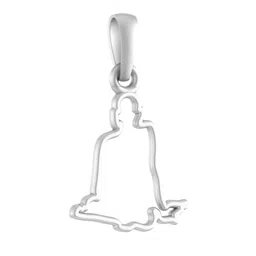 akshat sapphire Sterling Silver (92.5% purity) Spiritual Swami Samarth Chain Pendant (Pendant with Chain) for Men and Women Pure Silver religious Swami Chain Locket for Good Luck, Health & Wealth (7338) image 2