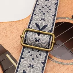 ATORSE Music Embroidered Ukulele Strap Lightweight For 4 String Instruments Concert Blue|Musical Instruments & Gear|Guitars & Basses|Parts & Accessories|Straps image 3