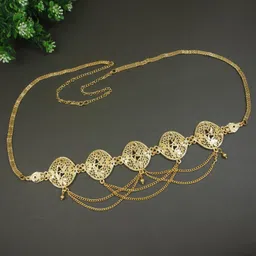 i jewels Gold Plated Traditional Multi Layered Adjustable Boho Waist Chain/Belly Chain/Kamarband For Women (B067FL) image 2