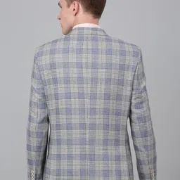 cantabil Checkered Full Sleeves Notch Lapel Formal Blazer for Men | Formal Blazer for Men | Men Blazer for Formal (P_MBZF00159) image 4