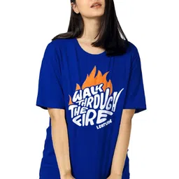 leotude Women Half Sleeve Oversized Tshirt, Round Neck Longline Drop Shoulder | Colorful Printed Combo Regular Fit T-Shirt (Pack Of 3) image 3