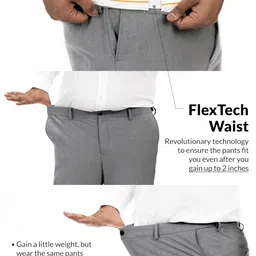 the pant project Stretchable Formal Pants for Plus Size Men | Stylish Slim Fit Luxury PV Lycra Men's Wear Trousers for Office or Party | Mens Fashion Dress Trouser Pant image 4