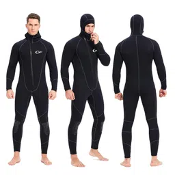 club bollywood CLUB BOLLYWOOD® 3mm Neoprene Wetsuit Hooded Diving Suit for Snorkeling Scuba Swim Fishing XXXL | Sporting Goods | Water Sports Wetsuits | Men image 1