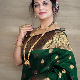 avantika fashion Women's Kanjivaram Soft Semi Silk Banarasi Sarees With Blouse Piece. image 2
