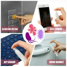 Hunky Dory 10ml Unbreakable Transparent | Black Combo Empty Plastic Pen Spray Bottle Refillable Bottle Sanitizer, Toner, Perfume, Attar, Lotion, Moisture, Oil (Pack of 10) image 2