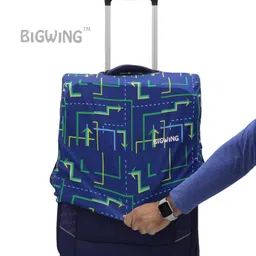 bigwing Protective Cover in Polyester Fabric with Arrow Print for | Large Size 28' Inch 75 cm | Soft Luggage Trolley Bag Cover (Fits Only On Fabric Trolley Bag) image 2
