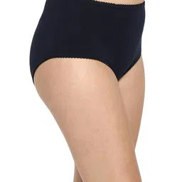clovia Women's Cotton High Waist Hipster Panty in Blue image 3