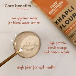 Two Brothers Organic Farms - Khapli Wheat Flour (2 kg) | High Dietary Fiber for Easy Digestion | Stoneground Emmer Wheat Flour | Khapli Atta image 4