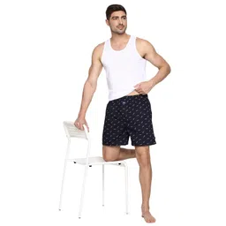 van heusen Men Allover Print Boxer Shorts - 100% Combed Cotton - Pack of 1 - Side Pocket, Side Slits image 4