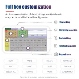 12 Keys Programmable Keyboard,Multifunctional USB Mechanical Gaming Keyboard,One-hand Macro Mechanical Keyboard with Memory Function,for Editing,Gaming,Industry,Office,Speculate in Stocks, Green image 3