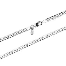 lecalla Solid 925 Sterling Silver BIS Hallmarked Italian 3.5mm Diamond Cut Cuban Link Curb Chain Necklace for Men and Women 20 Inches image 4