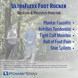 Powerstep UltraFlexx Foot Rocker- Calf Stretcher for Plantar Fasciitis, Achillis Tendonitis, Calf and Foot Pain, Shin Splints- Increases Flexibility and Strength in Foot and Lower Leg- Non-Skid Botto image 5