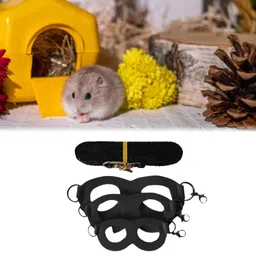 CALANDIS™ 3X Sugar Glider Harness and Leash Set Outdoor for Rabbits Hamsters Squirrels Black | Collars Leads & Harnesses | Small Animal Supplies image 3