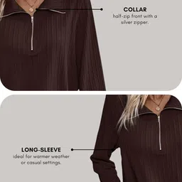 leriya fashion Regular Fit Tops for Jeans for Women | Korean Trendy Stylish Casual| Long Sleeve Textured Collared| Crop Tank | Formal image 5