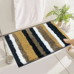 luxe home international Luxe Home Bath Mat Super Soft Anti Skid Slip Water Soak Washable Italia Door Mats for Home, Bathroom Mat, Floor Mat, Kitchen Mat for Floor (40x60 cm) Anthra image 3