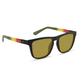 okno Eyewearlabs Sunglasses For Men & Women | Polarized Night Driving Yellow Full Rim Square Branded Stylish Spectacles | 100% UV Protection Shades | Cricket Sports Cycling Driving | Medium | Swick image 1